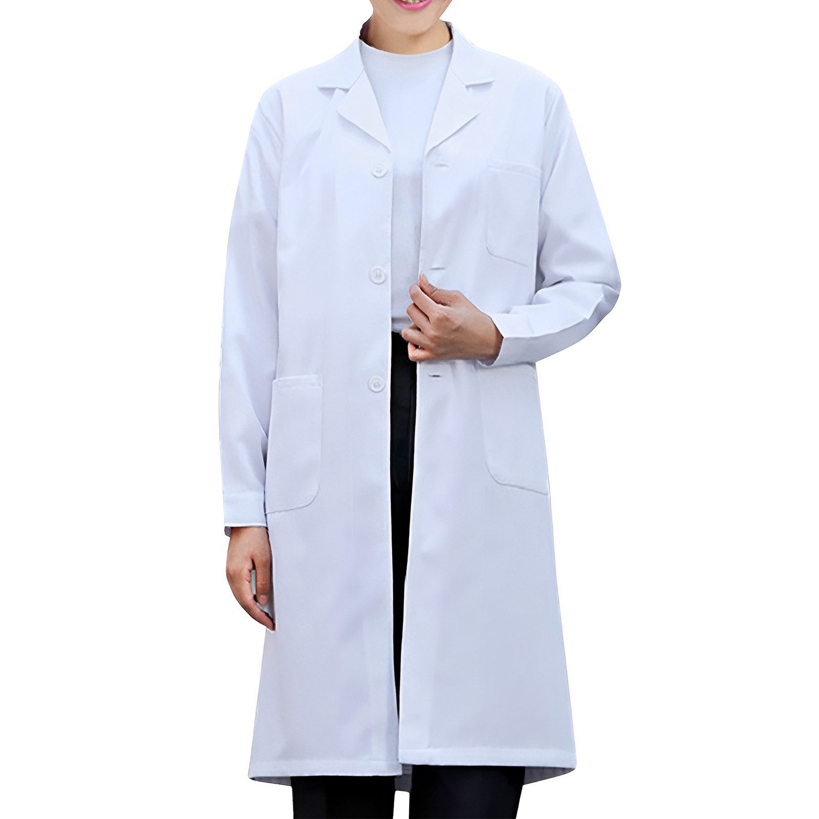 Lab Coat Medical - Biały fartuch laboratoryjny dla kobiet mężczyzn