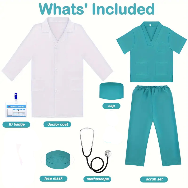 7PCS Kids Doctor Nurse Cosplay – Lab Coat Medical recenzja i cena